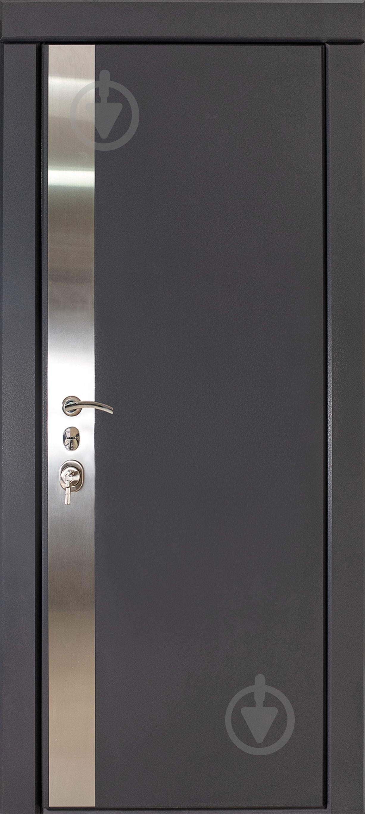 Двері вхідні Стелс антрацит / білий льон 2050x960 мм ліві - фото 1