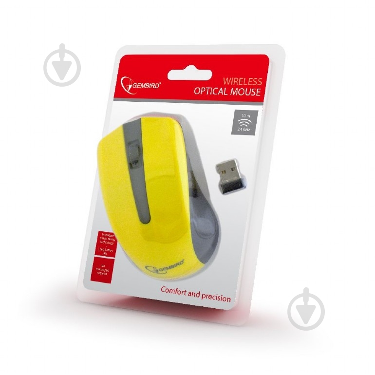 Мышка Gembird MUSW-101-Y yellow - фото 3