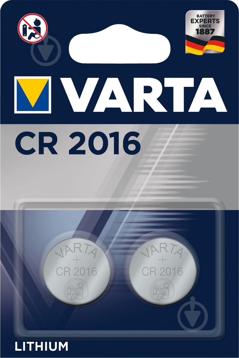 Батарейка Varta Lithium CR2016/CR 2 шт. (06016101402) - фото 1