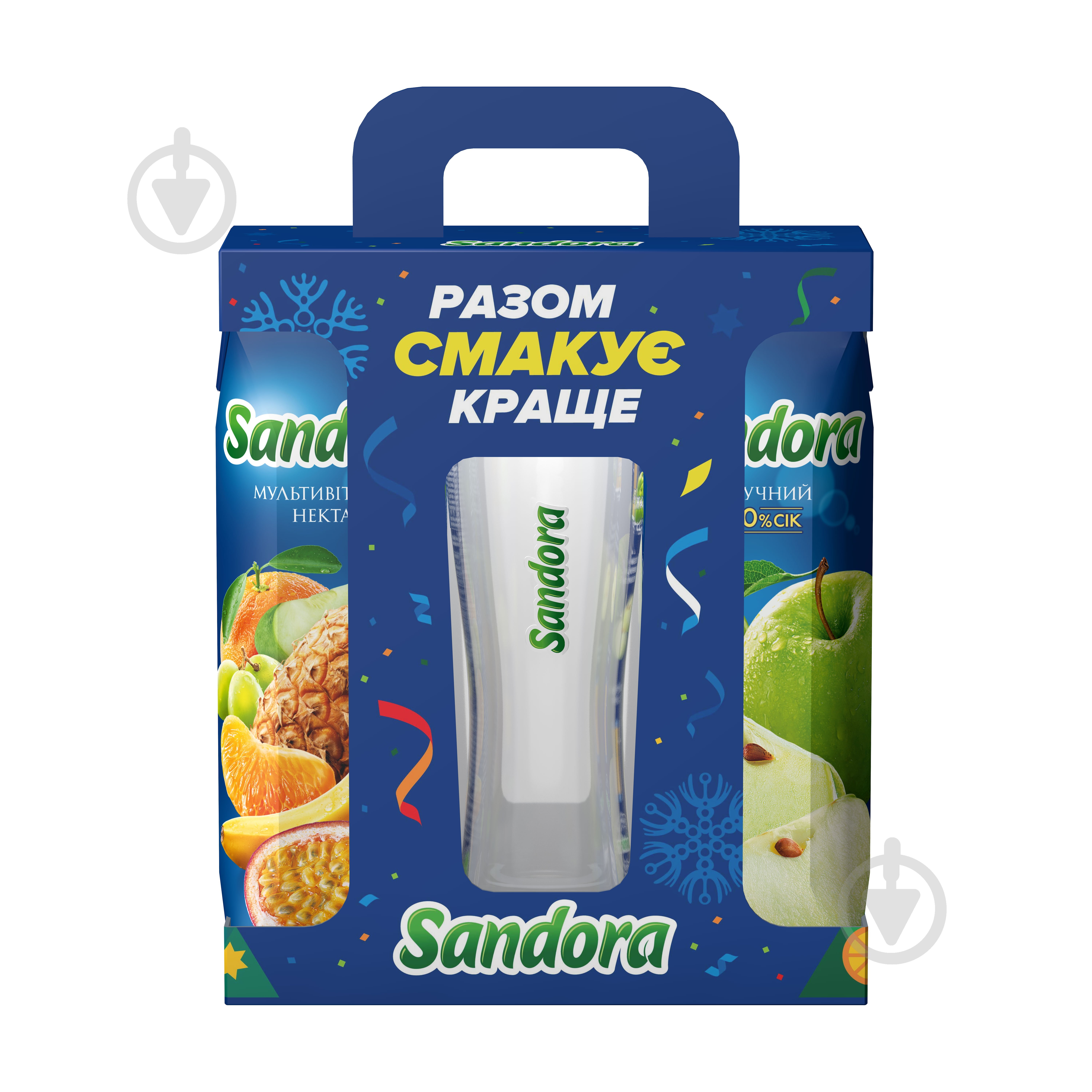 ᐉ Набор Sandora Яблочный 0.95 л + Нектар Мультивитаминный 0.95 л