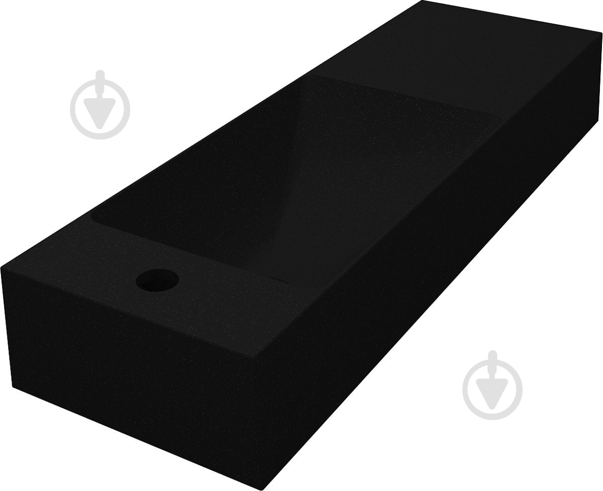 Умывальник Miraggio SHANGHAI L MIRASTONE black shine - фото 2