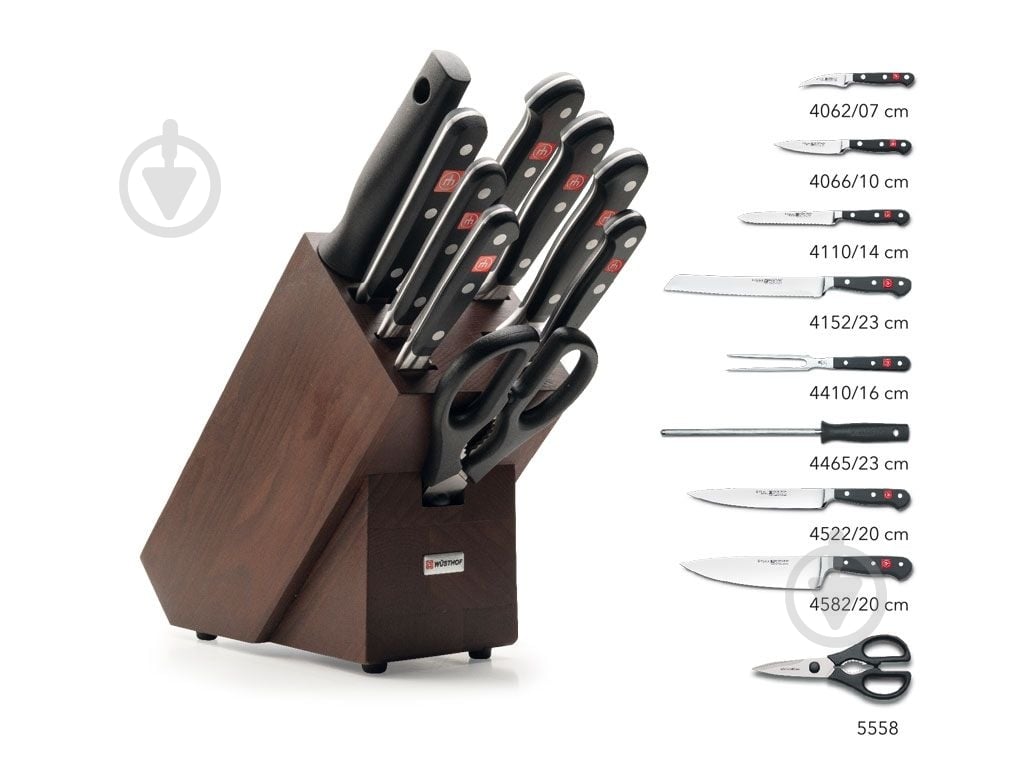 Набор ножей в колоде Wuesthof Classic 10 предметов 1090170904 - фото 5