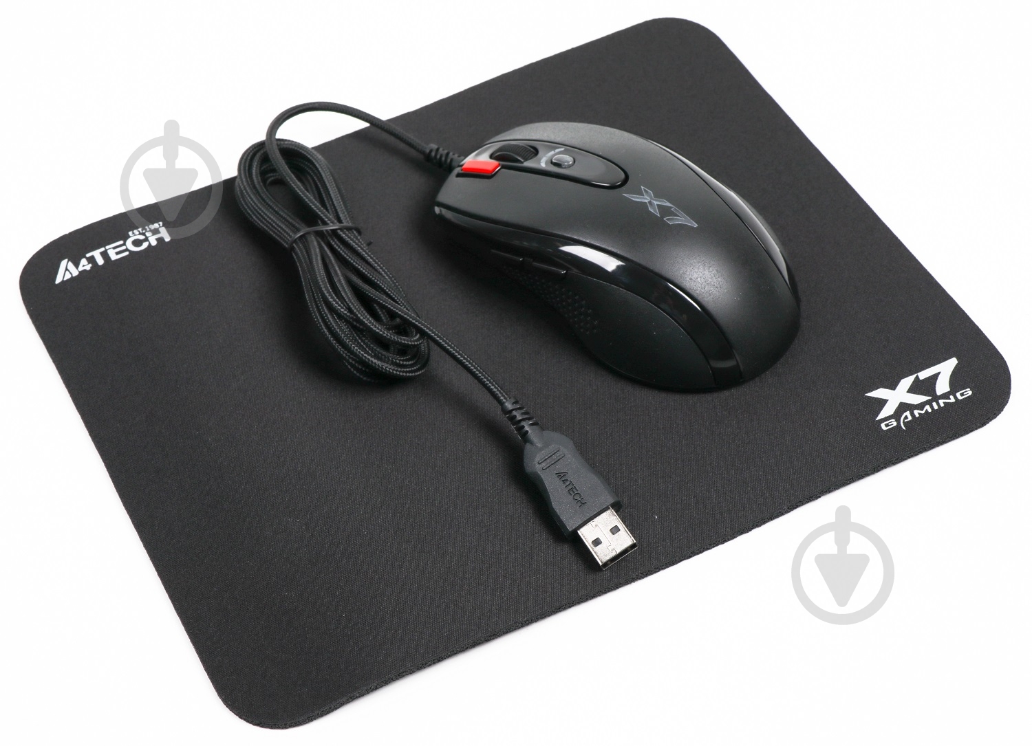 Мышка A4Tech X-7120 + коврик X7-200MP black - фото 1 Мышка A4Tech X-7120 + коврик X7-200MP black - фото 1
