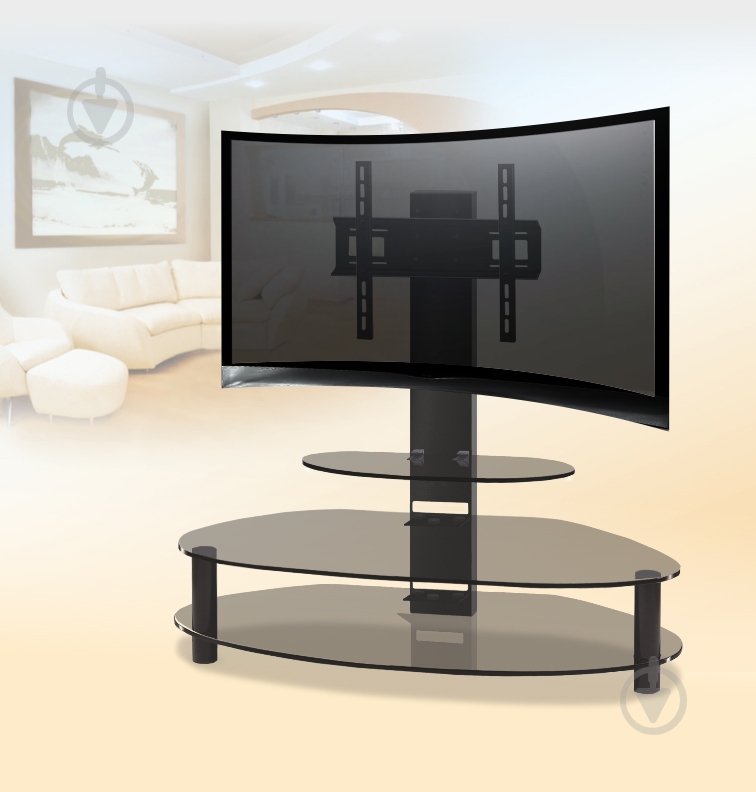 Подставка для ТВ Commus ТАЙФУН BL черный - фото 2