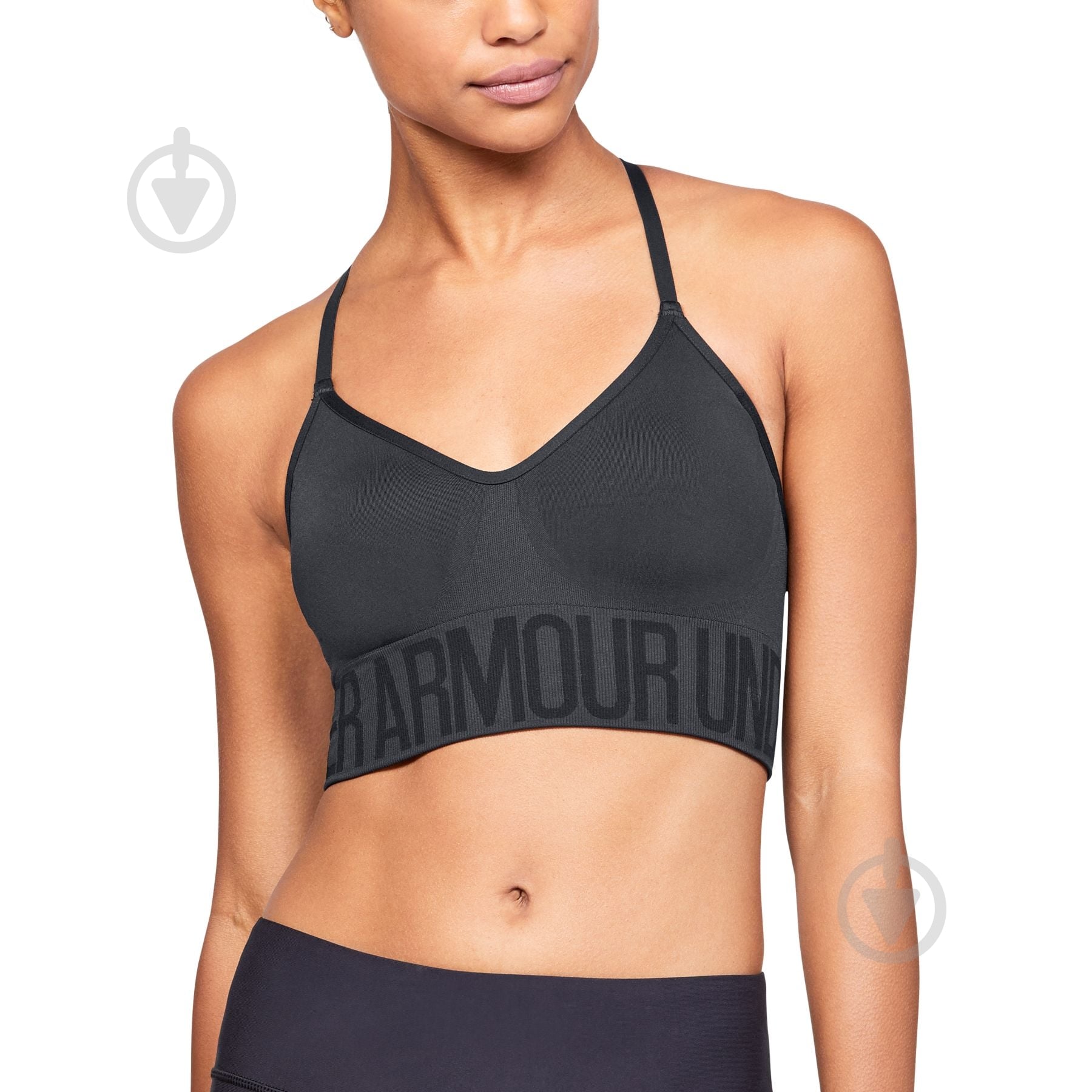 Бра Under Armour Seamless Solid 1275923-001 р.L черный - фото 3 Бра Under Armour Seamless Solid 1275923-001 р.L черный - фото 3