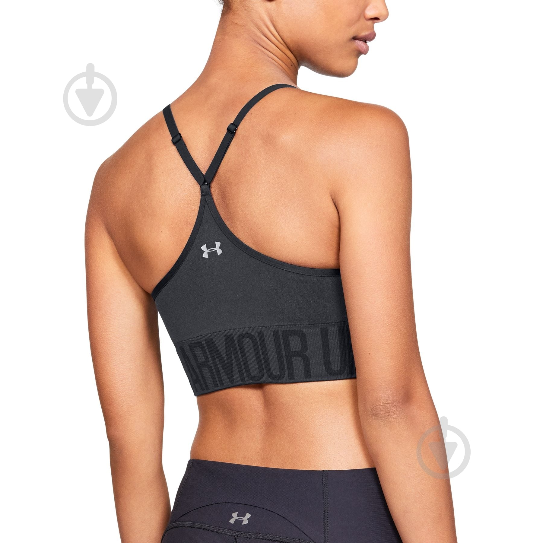 Бра Under Armour Seamless Solid 1275923-001 р.L черный - фото 4 Бра Under Armour Seamless Solid 1275923-001 р.L черный - фото 4