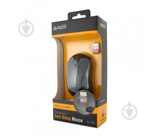 Мишка A4Tech G3-270N (Black+ Grey) grey - фото 3 Мишка A4Tech G3-270N (Black+ Grey) grey - фото 3