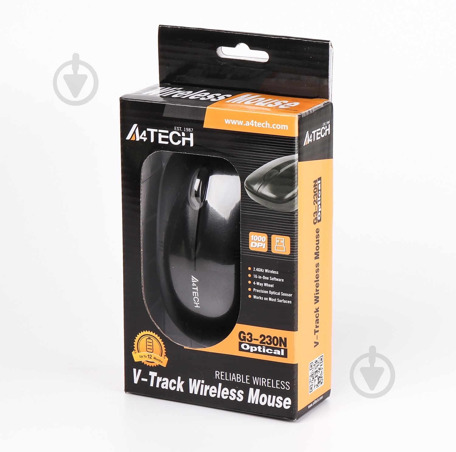 Мишка A4Tech G3-230N-1 (Black) black - фото 4