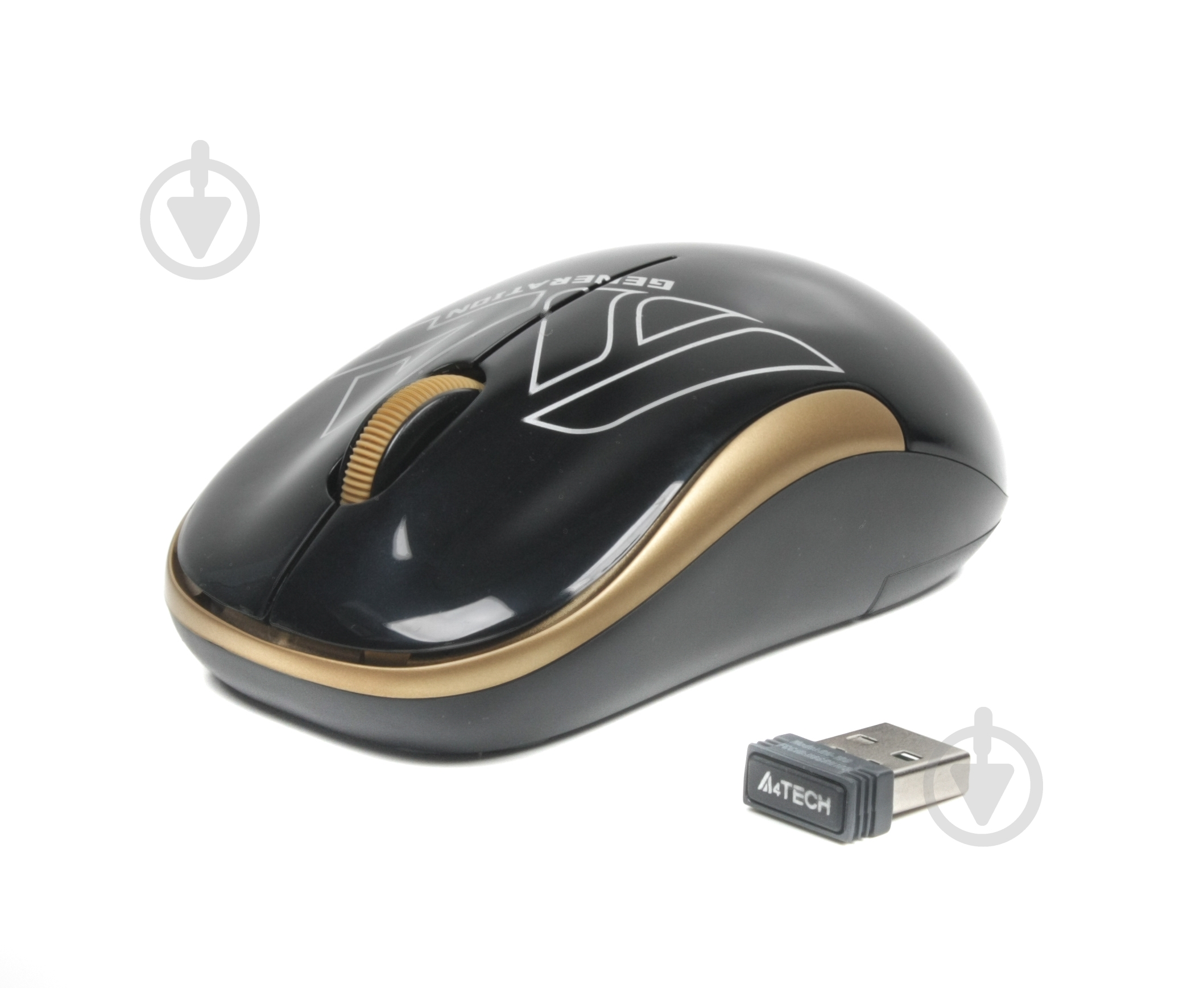 Мишка A4Tech G3-300N (Black+Golden) gold - фото 1