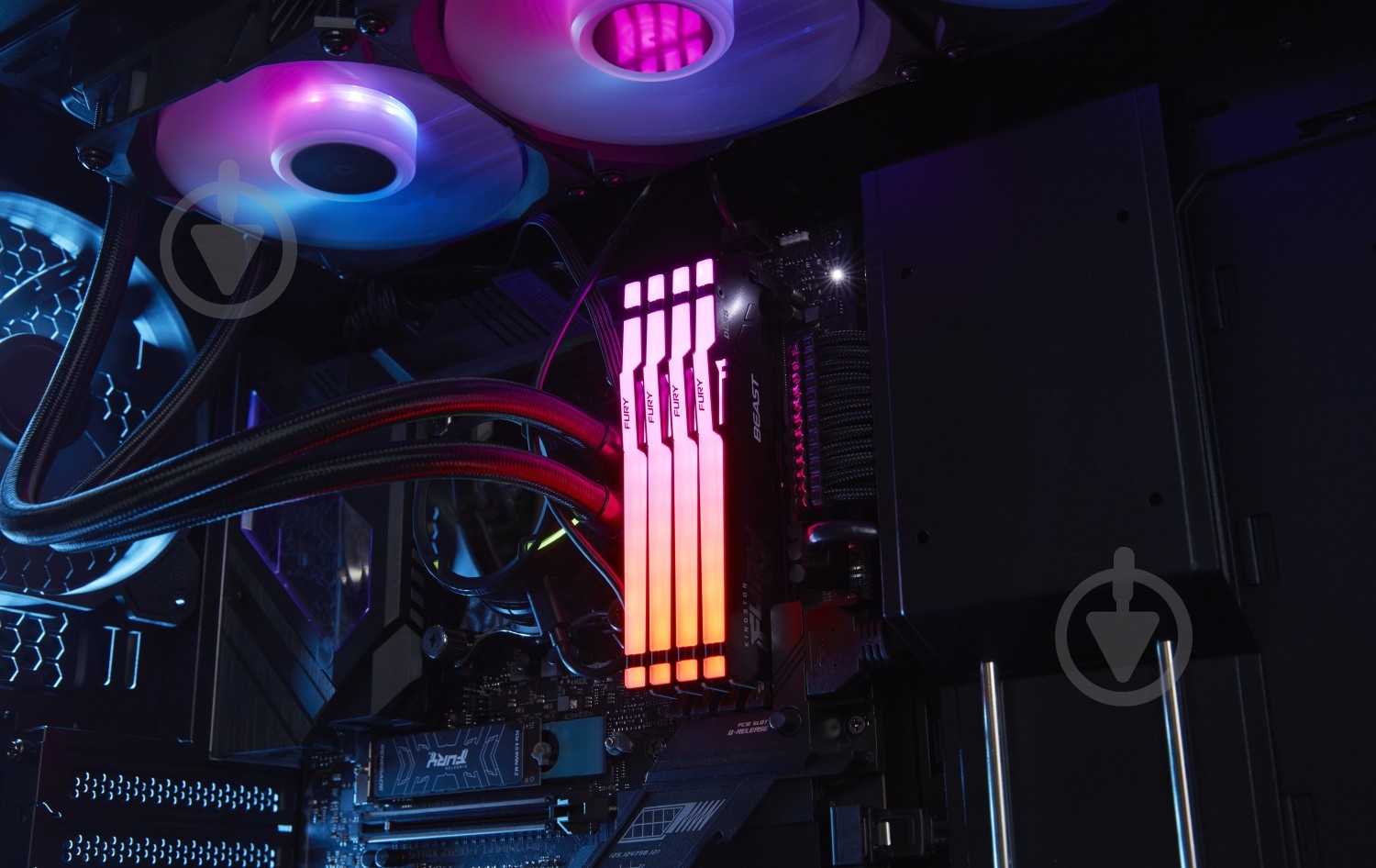 Оперативная память Kingston DDR5 SDRAM 16 GB (2x8GB) 5200 MHz (KF552C40BBAK2-16) FURY Beast RGB - фото 12 Оперативная память Kingston DDR5 SDRAM 16 GB (2x8GB) 5200 MHz (KF552C40BBAK2-16) FURY Beast RGB - фото 12