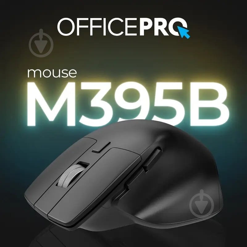 Миша OfficePro M395B Silent Click Ergonomic Wireless black (M395B) - фото 13