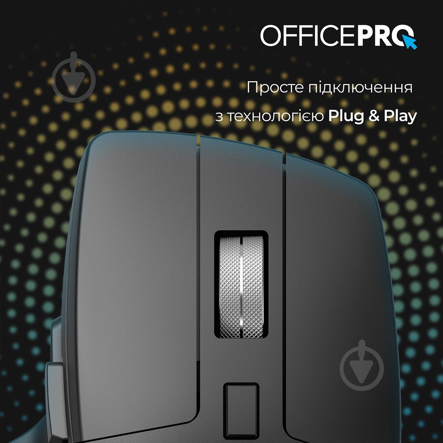 Миша OfficePro M395B Silent Click Ergonomic Wireless black (M395B) - фото 10