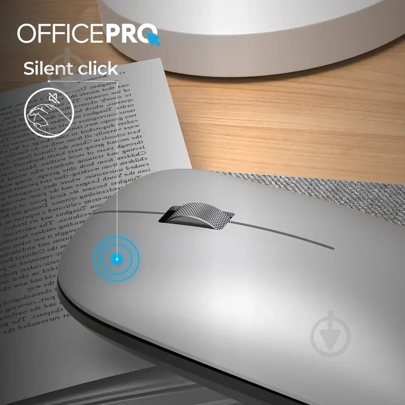 Миша OfficePro M225S Silent Click Wireless silver (M225S) - фото 9