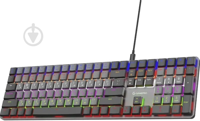 Клавіатура ігрова GamePro MK145R Red Swich Low Profile (MK145R) gray - фото 3