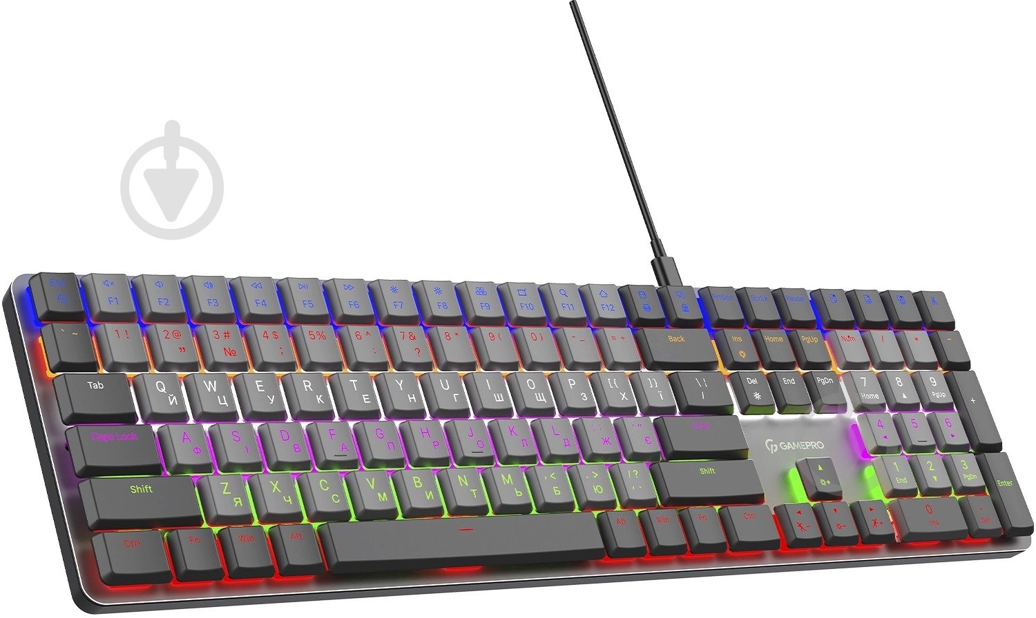 Клавіатура ігрова GamePro MK145R Red Swich Low Profile (MK145R) gray - фото 2