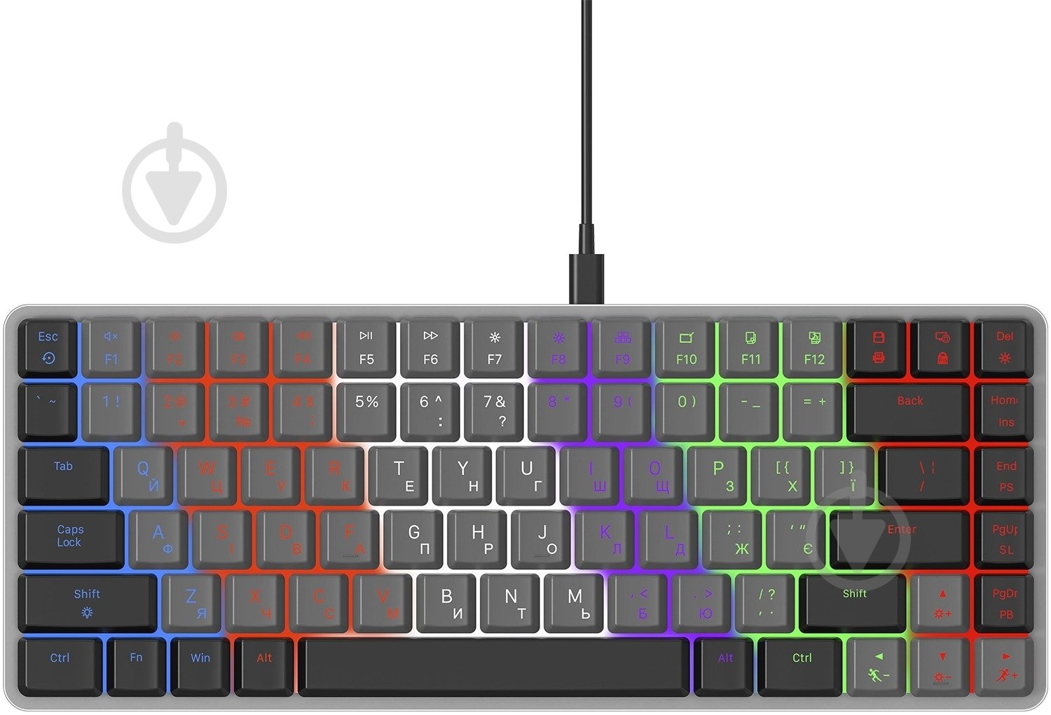 Клавиатура игровая GamePro MK140R Red Swich Low Profile (MK140R) grey - фото 1 Клавиатура игровая GamePro MK140R Red Swich Low Profile (MK140R) grey - фото 1