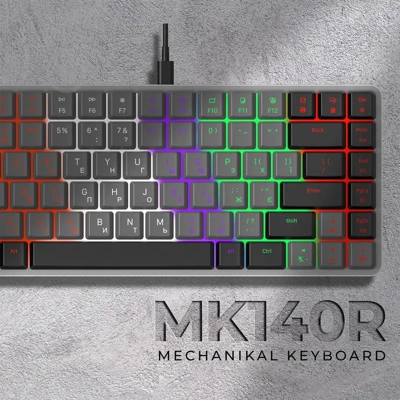 Клавиатура игровая GamePro MK140R Red Swich Low Profile (MK140R) grey - фото 10 Клавиатура игровая GamePro MK140R Red Swich Low Profile (MK140R) grey - фото 10