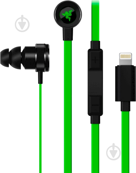 Наушники Razer Hammerhead for iOS black/green (RZ04-02090100-R3G1) - фото 1
