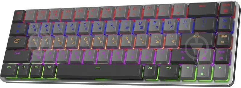Клавіатура ігрова GamePro MK122R Red Switch Low Profile Wireless (MK122R) grey - фото 3