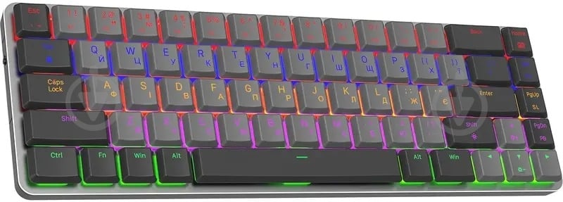 Клавіатура ігрова GamePro MK122R Red Switch Low Profile Wireless (MK122R) grey - фото 2
