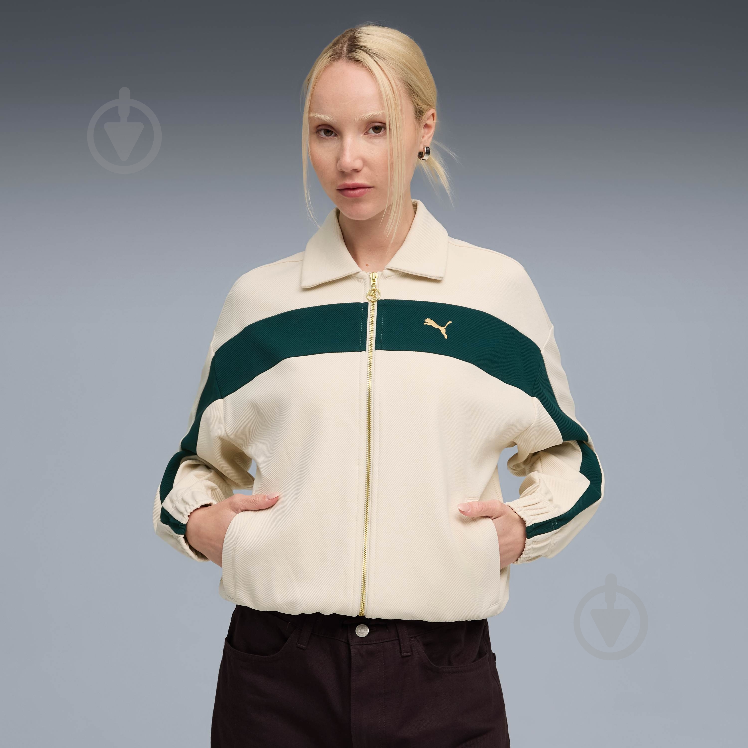 Джемпер Puma T7 Relaxed Track Jacket 63213787 р.XS белый - фото 1 Джемпер Puma T7 Relaxed Track Jacket 63213787 р.XS белый - фото 1