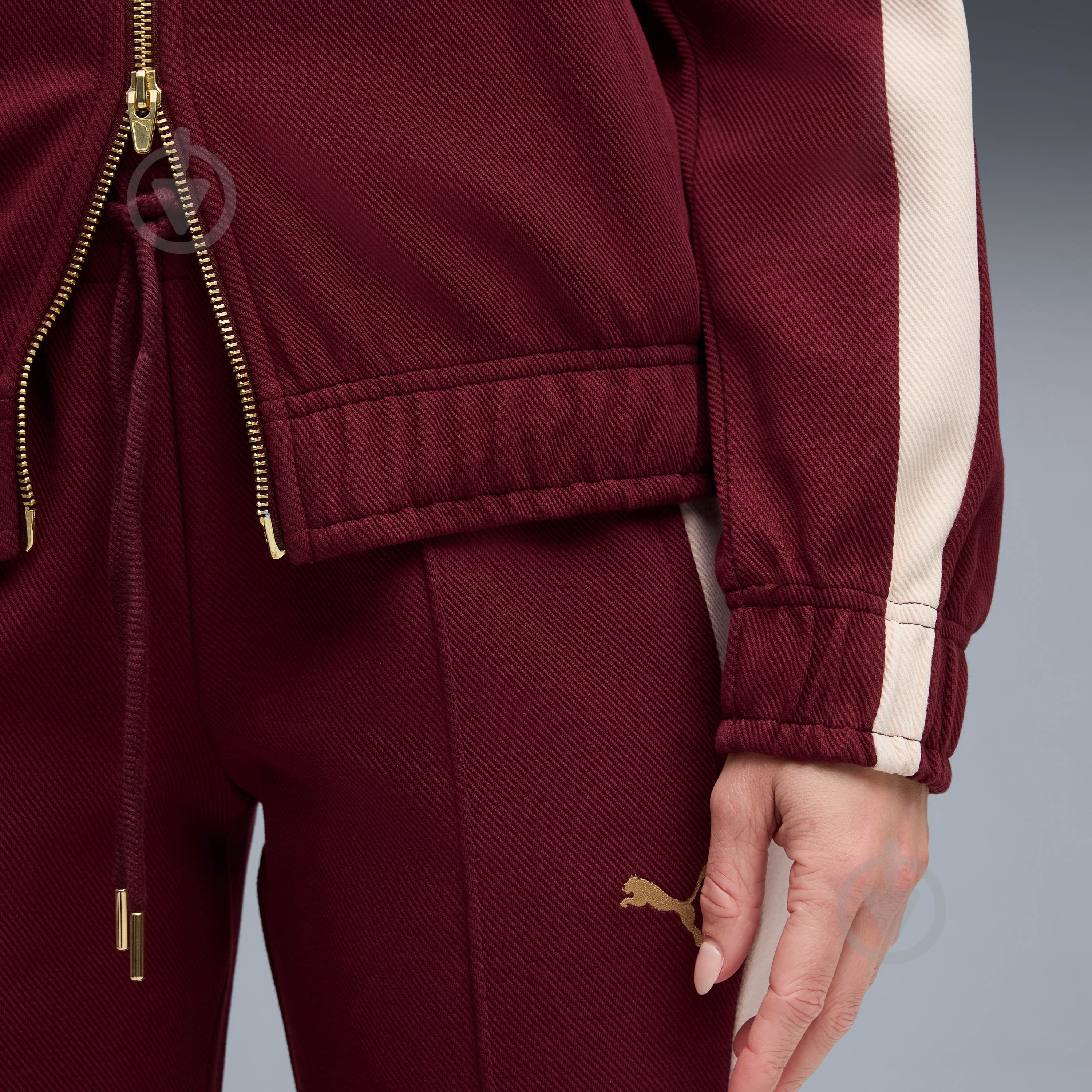 Джемпер Puma T7 Relaxed Track Jacket 63213796 р.XS бордовий - фото 4 Джемпер Puma T7 Relaxed Track Jacket 63213796 р.XS бордовий - фото 4