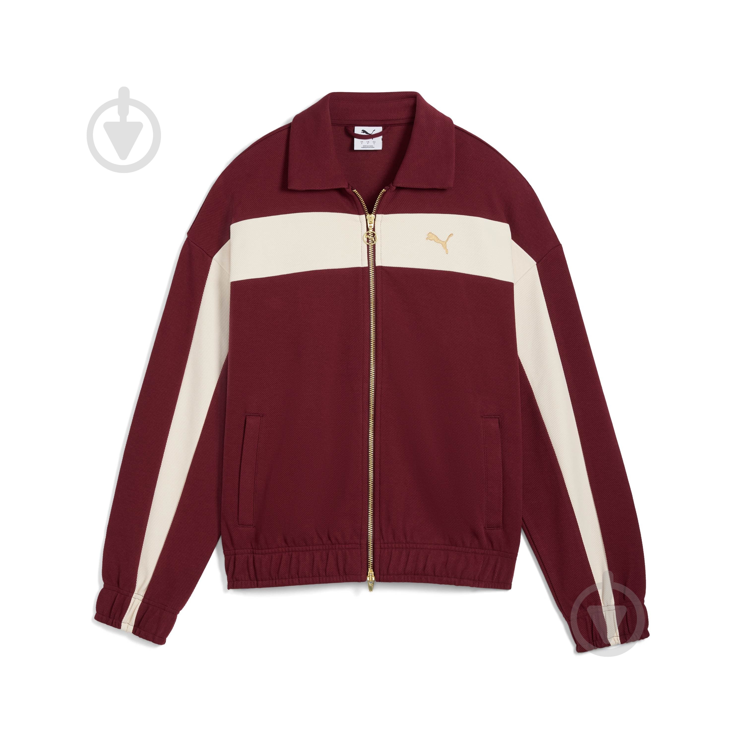 Джемпер Puma T7 Relaxed Track Jacket 63213796 р.XS бордовий - фото 6 Джемпер Puma T7 Relaxed Track Jacket 63213796 р.XS бордовий - фото 6