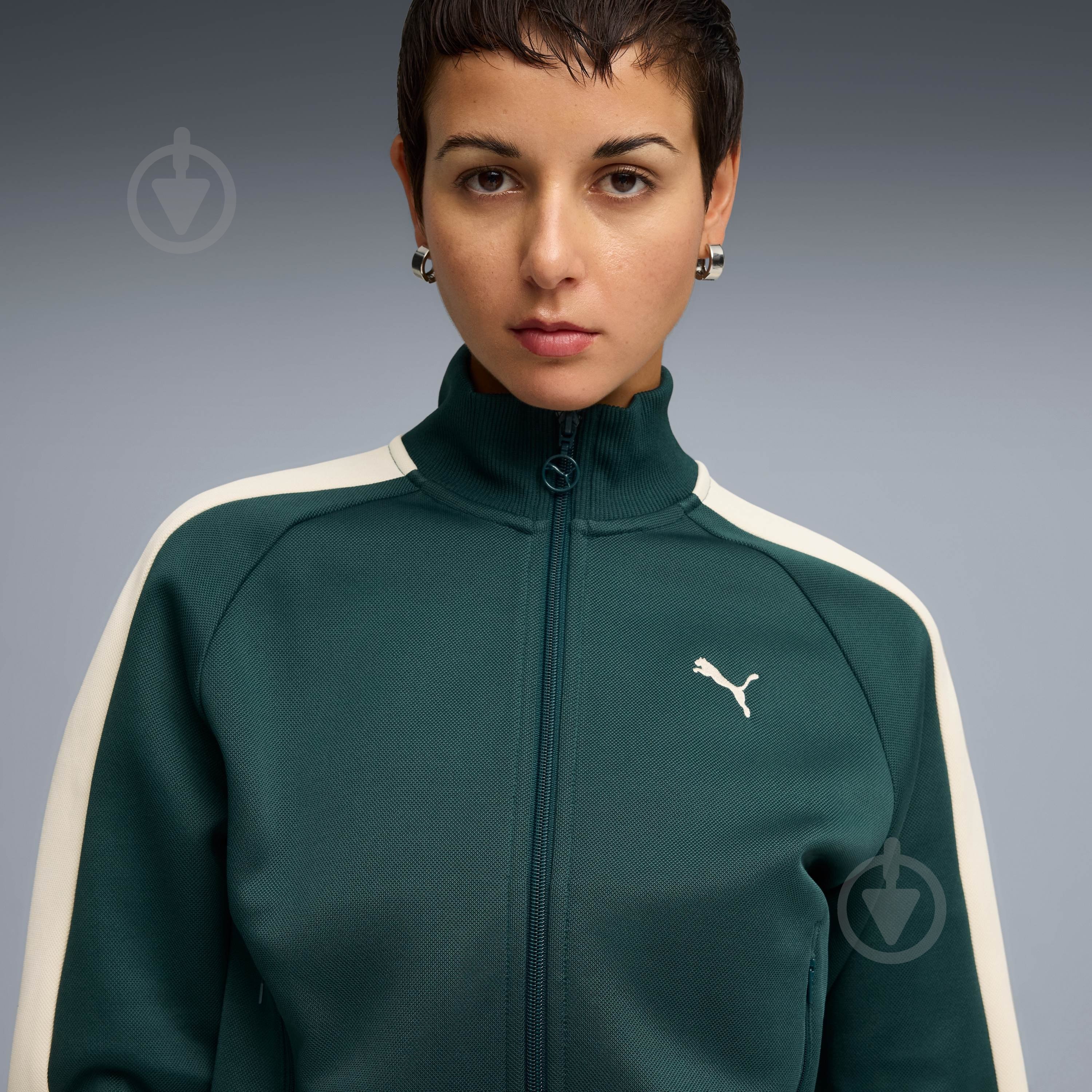 Джемпер Puma T7 ALWAYS ON Short Track Jacket 62979675 р.XS зеленый - фото 3