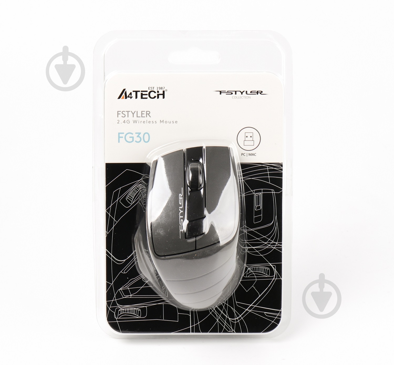 Мишка A4Tech Fstyler FG30 (Grey) grey - фото 6