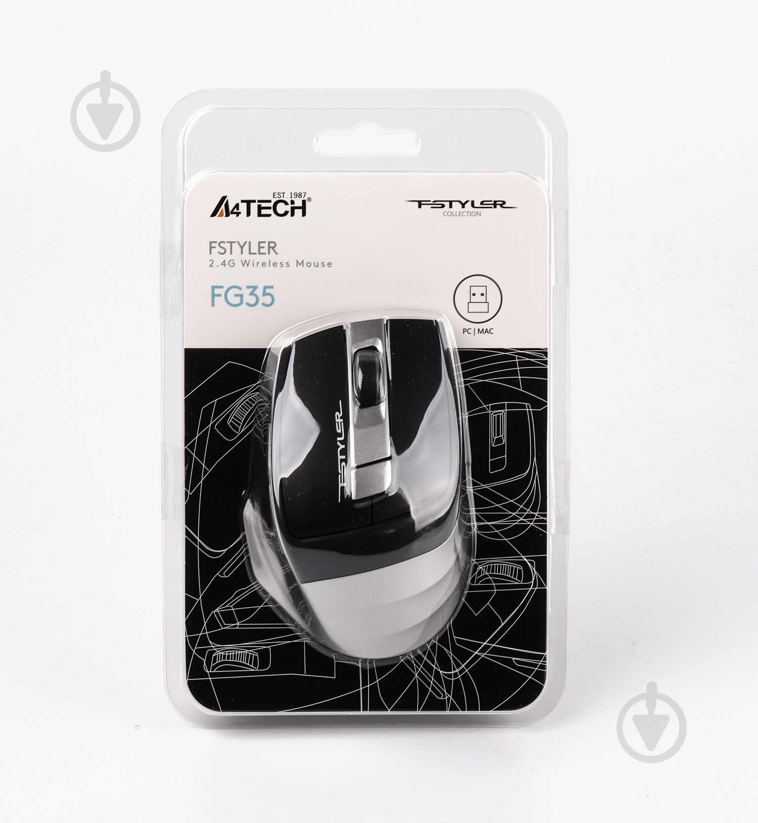 Мишка A4Tech FG35 (Grey) grey - фото 6
