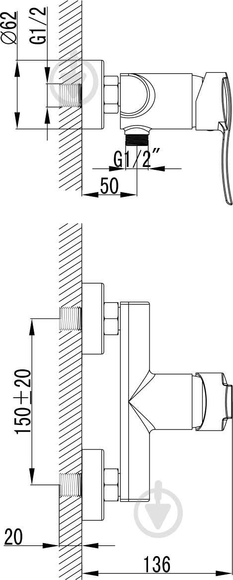 Смеситель для душа Imprese NOVA VLNA 15135 - фото 2 Смеситель для душа Imprese NOVA VLNA 15135 - фото 2