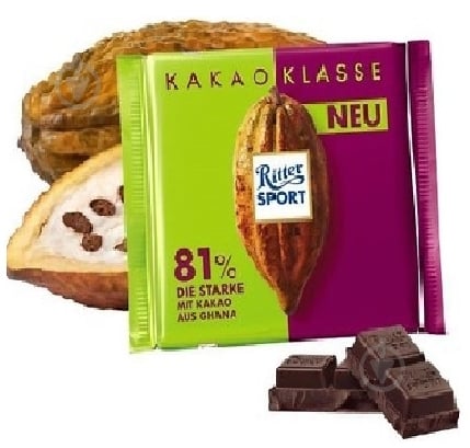 Шоколад Ritter Sport темний 81% какао - фото 1 Шоколад Ritter Sport темний 81% какао - фото 1