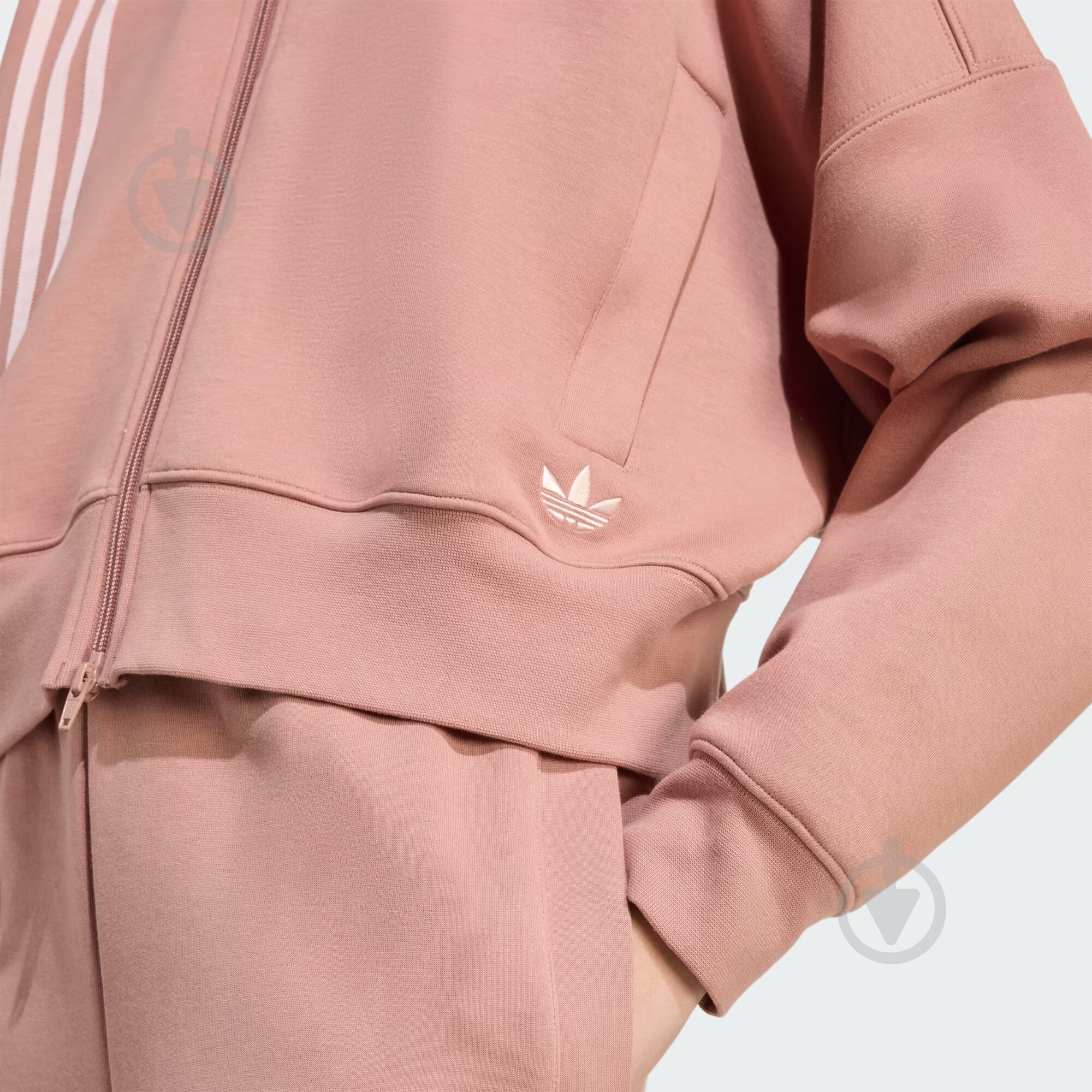 Світшот Adidas 3 STRIPES ZIPUP JW3609 р.XS коричневий - фото 4