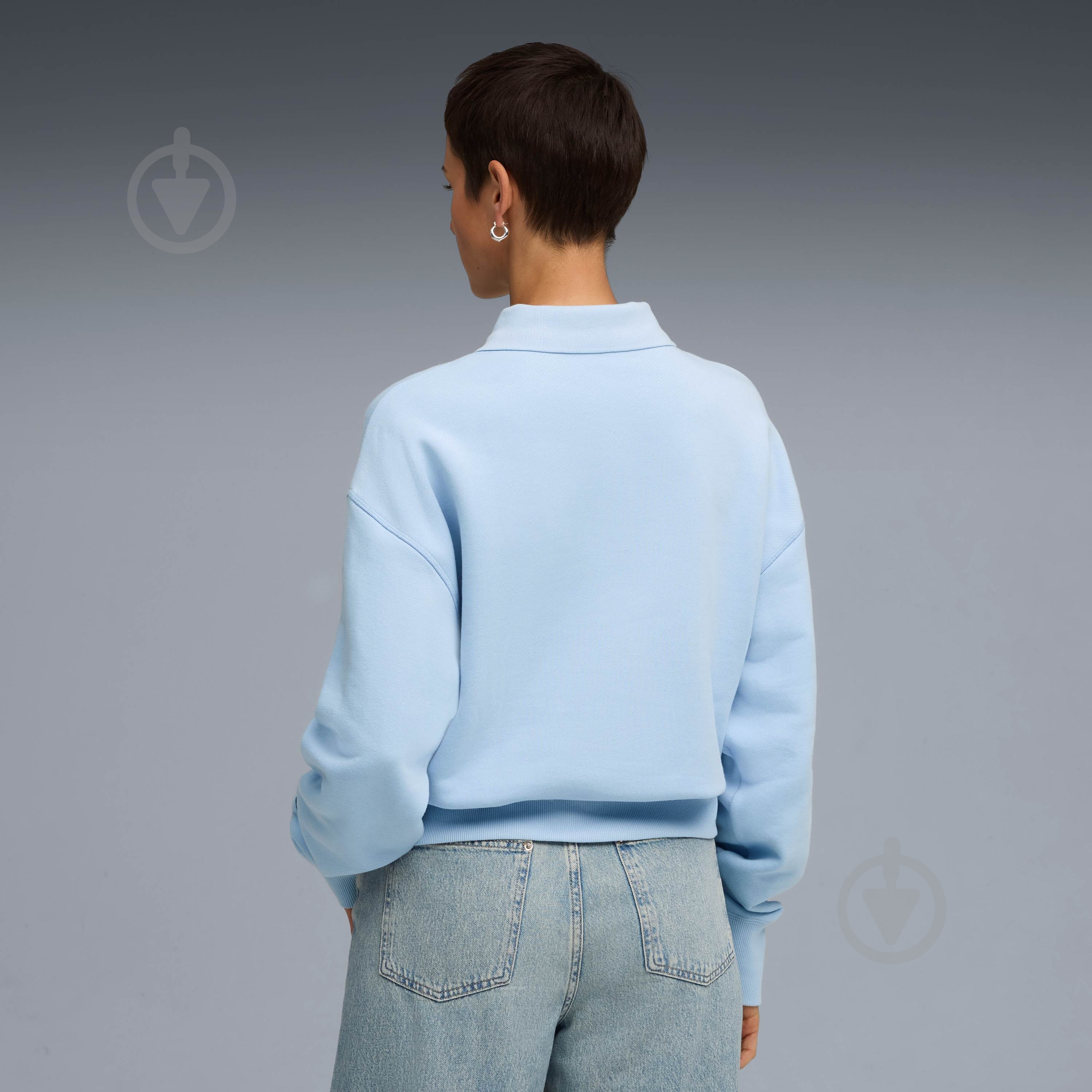 Свитшот Puma PREMIUM ESS Oversized Graphic Polo Crew 63205648 р.XS синий - фото 2