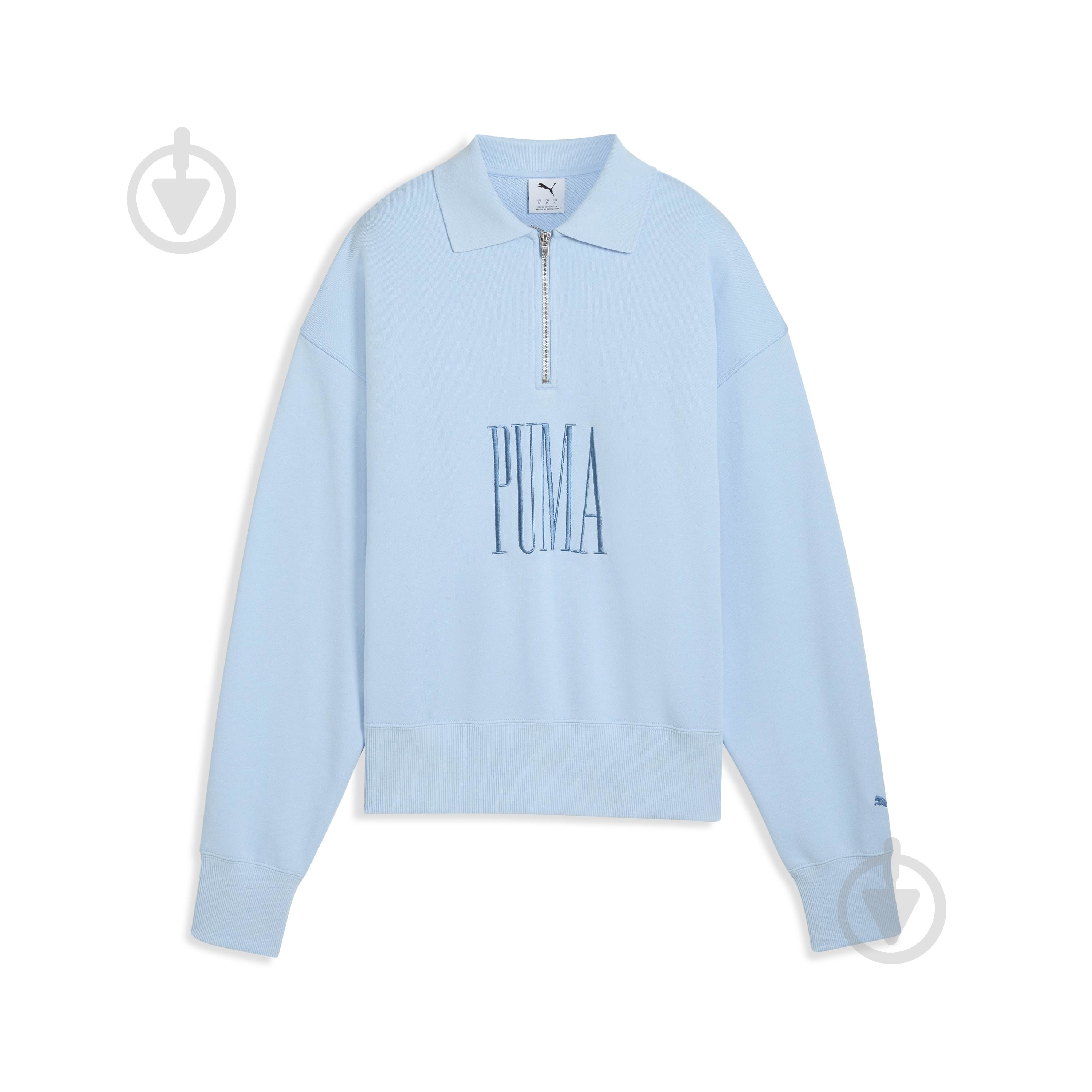 Свитшот Puma PREMIUM ESS Oversized Graphic Polo Crew 63205648 р.XS синий - фото 4