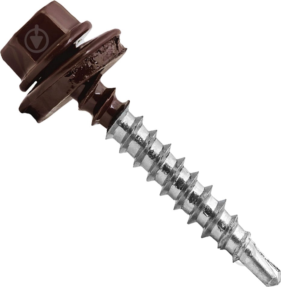 Саморез кровельный по дереву 4,8x55 мм 50 шт шоколад RAL 8017 Expert Fix - фото 1