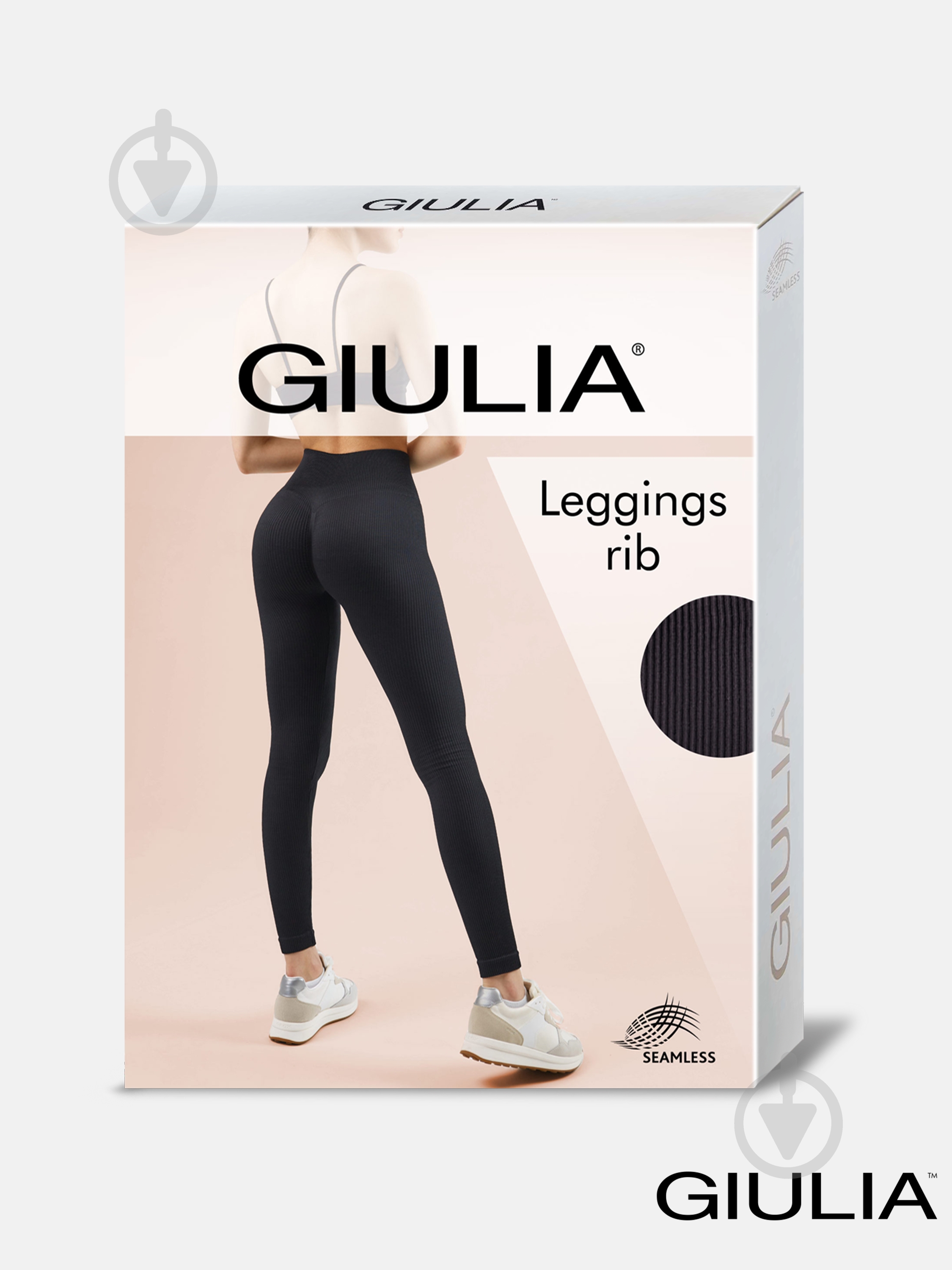 Лосины Giulia LEGGINGS RIB р.S/M черный - фото 1
