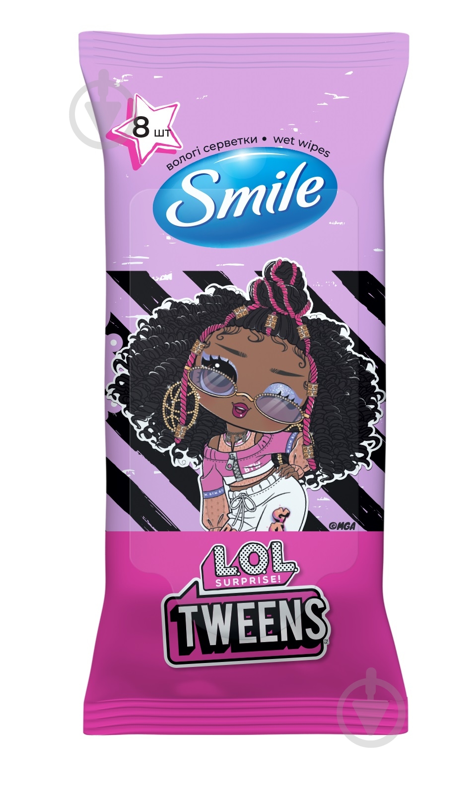 Вологі серветки Smile L.O.L 8 шт. - фото 3