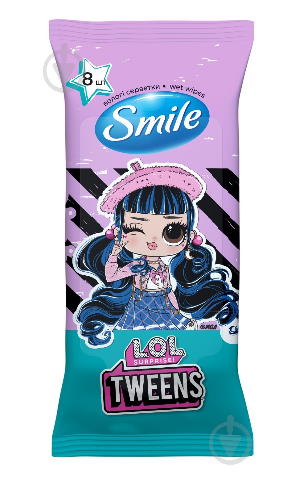 Вологі серветки Smile L.O.L 8 шт. - фото 2