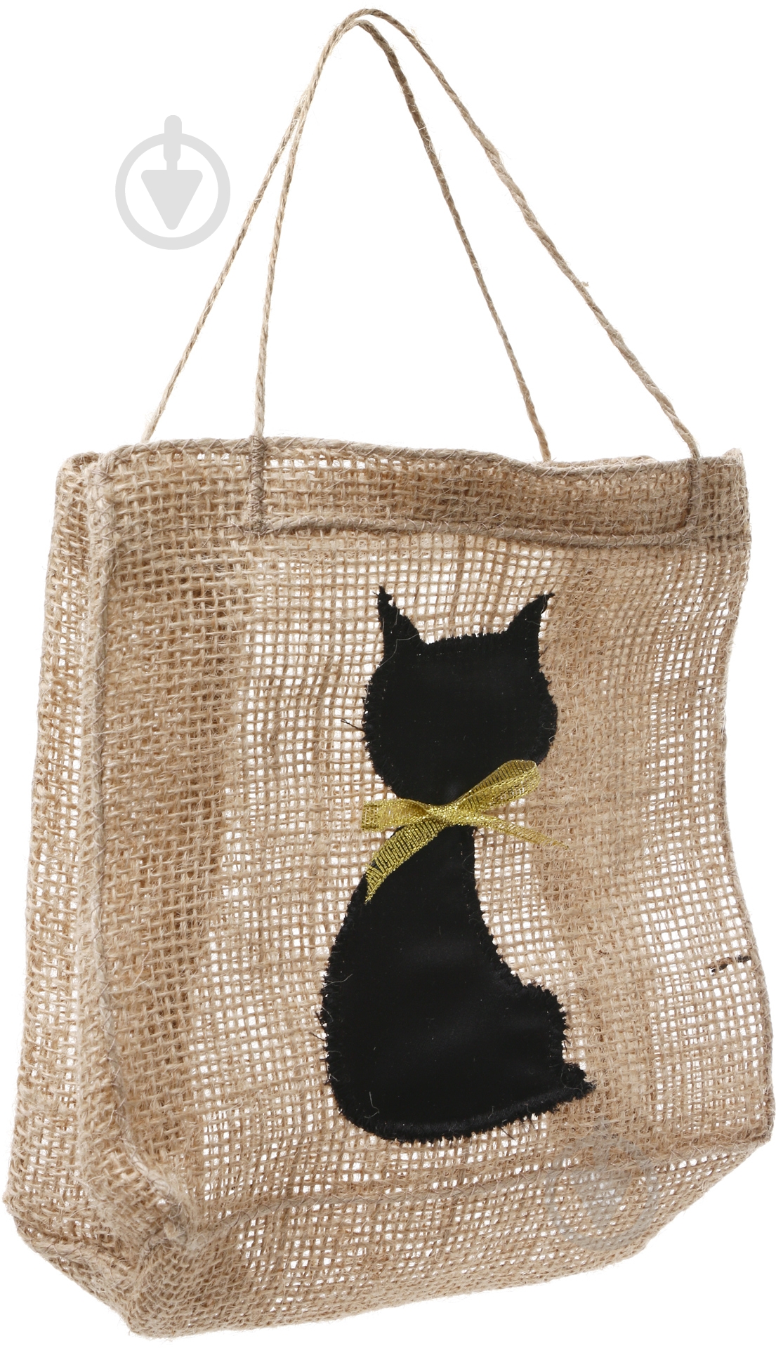 Сумка подарункова з мішковини Кішка 18х7х18 см - фото 2 Сумка подарункова з мішковини Кішка 18х7х18 см - фото 2