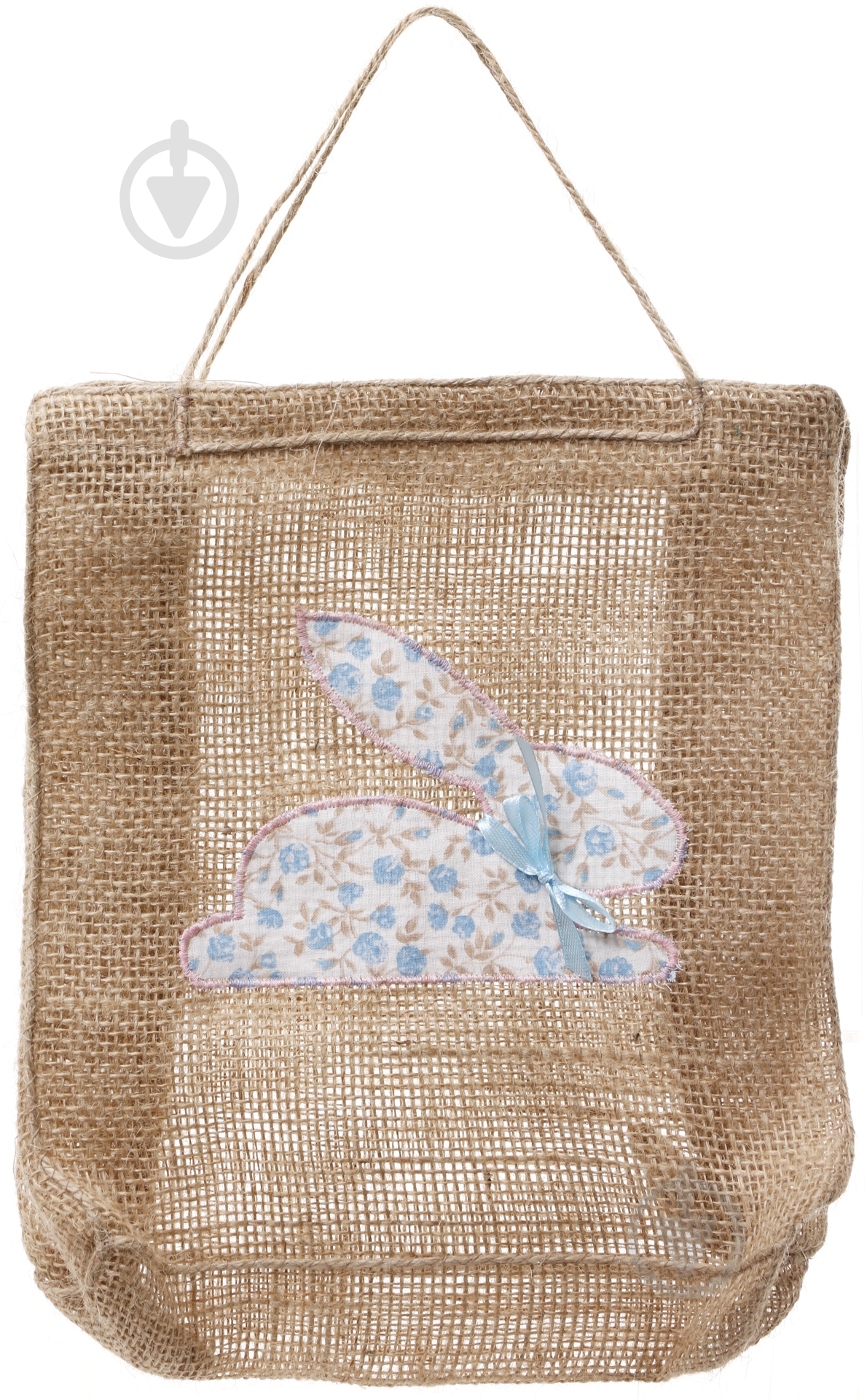 Сумка подарункова з мішковини Зайчик 21х7х23 см - фото 1 Сумка подарункова з мішковини Зайчик 21х7х23 см - фото 1