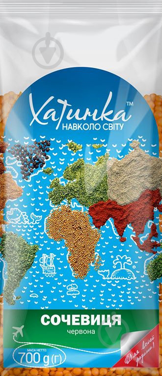 Чечевица Хатинка 700 г красная - фото 1