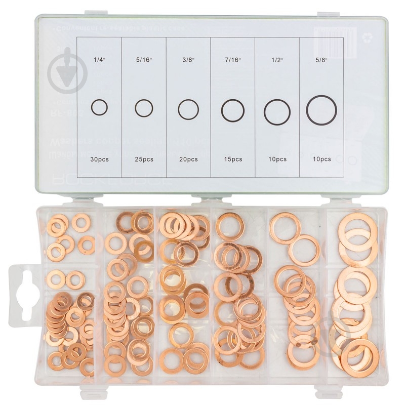 Комплект шайб медных уплотнительных ROCKFORCE RF-RF-803 - фото 2