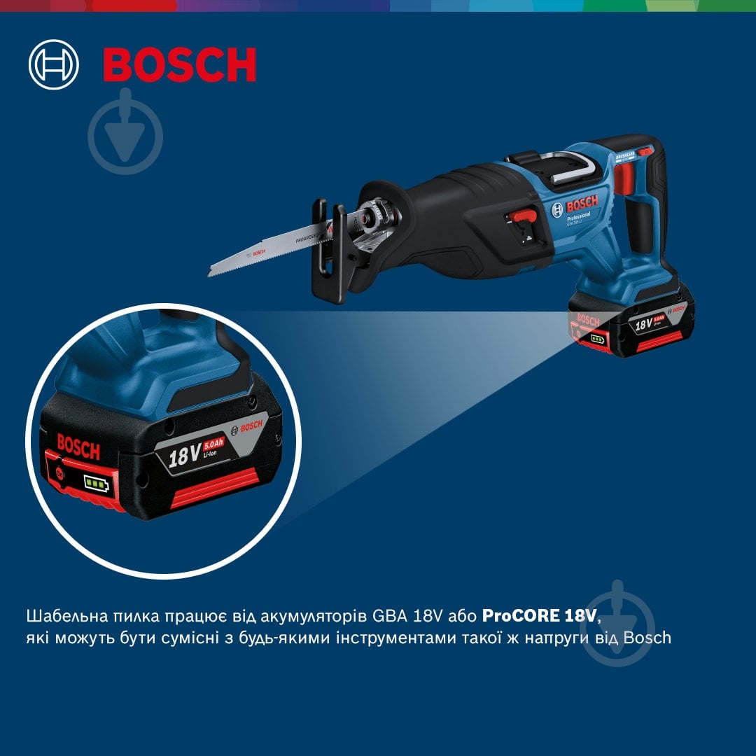 Пила сабельная Bosch Professional GSA 185-LI 06016C0020 - фото 15
