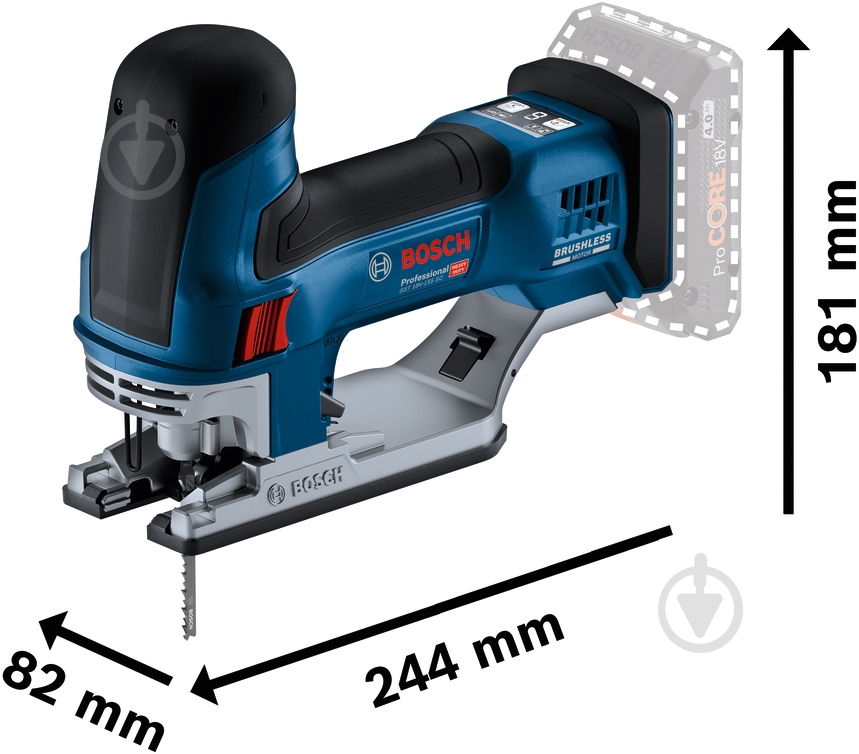 Электролобзик Bosch Professional GST 18V-155 SC 06015B0001 - фото 2