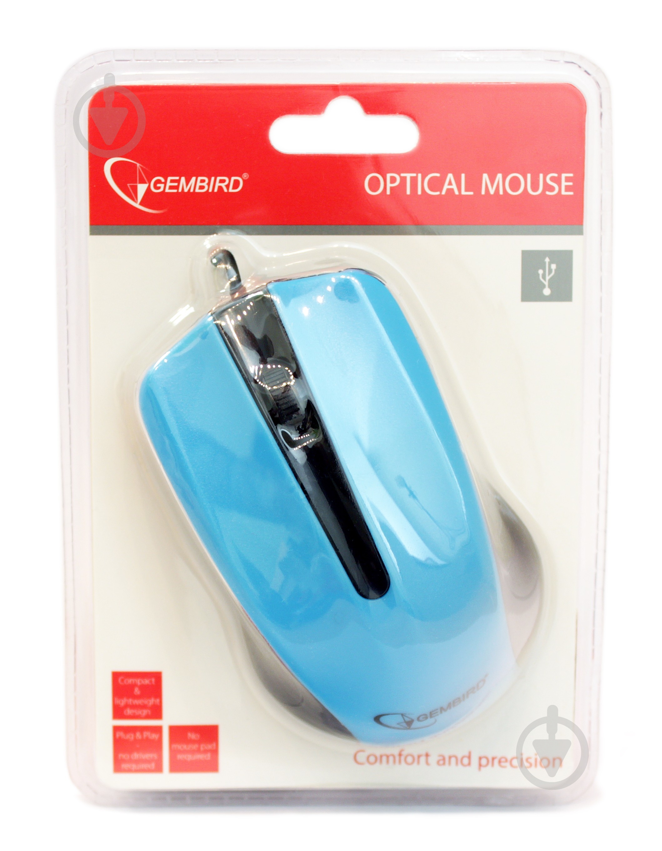 Мышка Gembird MUS-101-B blue - фото 3