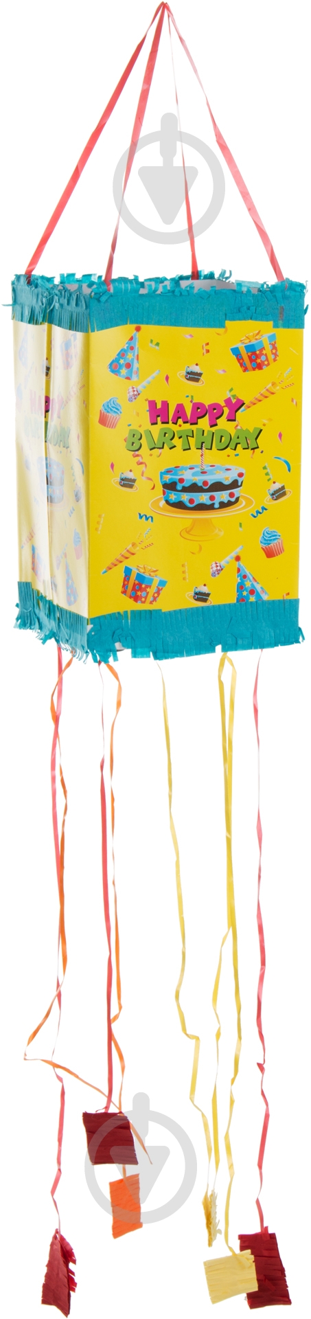 Пиньята пакет Happy Birthday желтый - фото 1 Пиньята пакет Happy Birthday желтый - фото 1