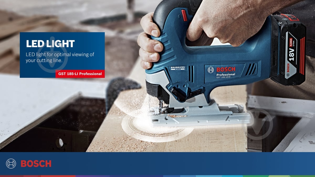 Электролобзик Bosch Professional GST 185-LI 06015B3023 - фото 13