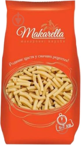 Макарони Макарелла ріжка гладка 1000 г - фото 1
