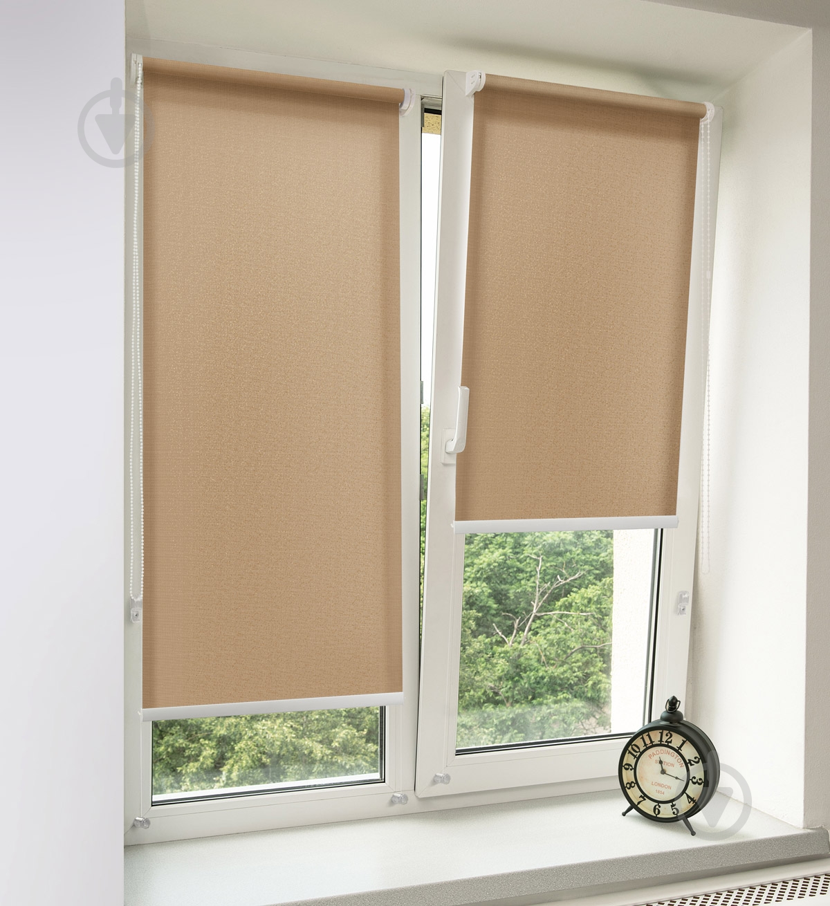 Ролета мини Rollotex ROYAL с фиксацией под наклон бежевая 85x100 см - фото 2